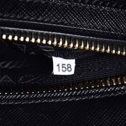 Prada Saffiano Lux Mini Double Zip Tote Nero Black 9 of 9