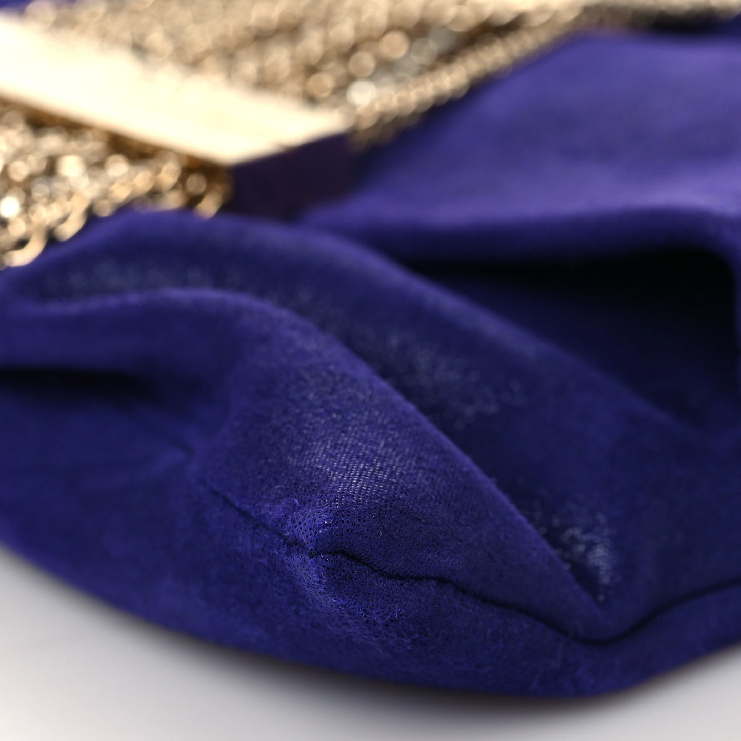Shimmer Suede Chandra Clutch Purple