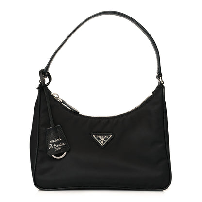 Prada Tessuto Nylon Saffiano Mini Re-Edition 2005 Bag Black 1 of 11