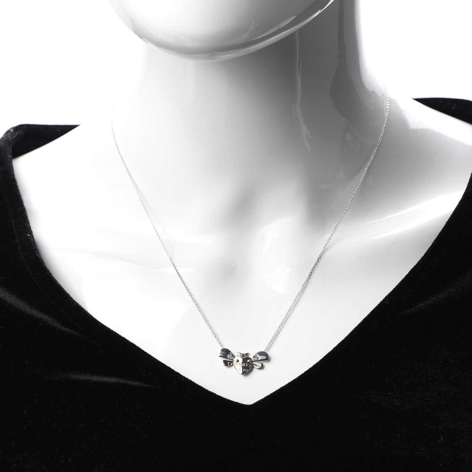 Tiffany Sterling Silver 18K Yellow Gold Return to Love Bugs Bee Pendant Necklace 2 of 5