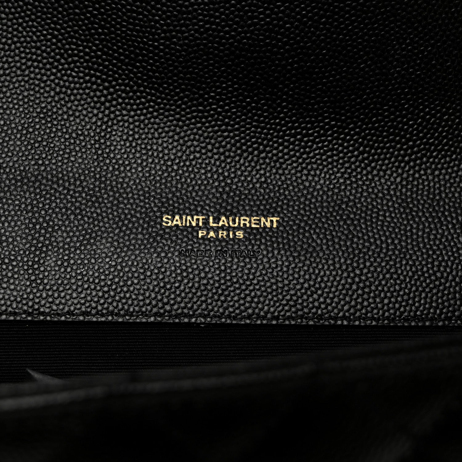 Saint Laurent Grain De Poudre Textured Mixed Matelasse Triquilt Monogram Clutch Black 6 of 9