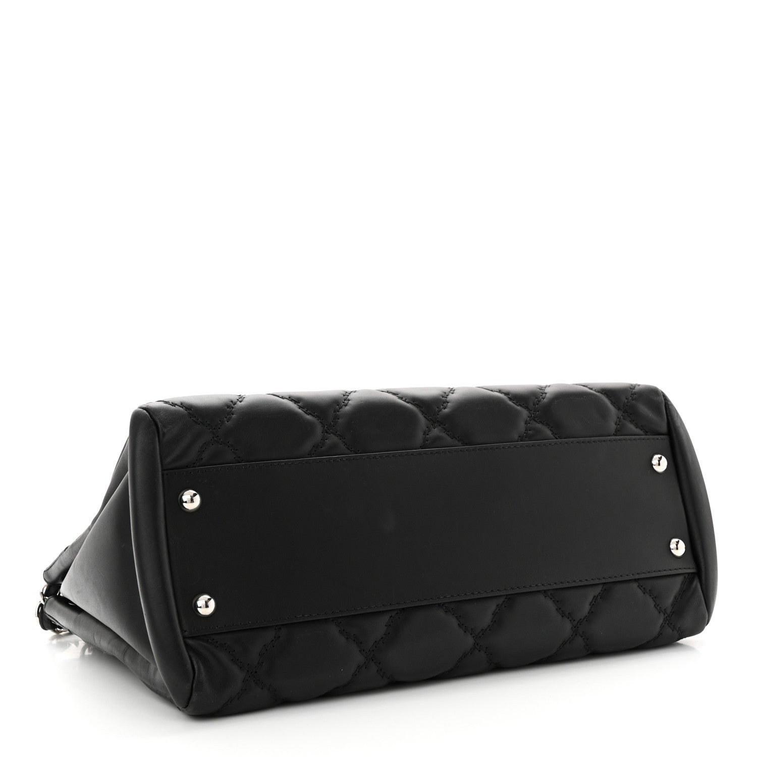 Chanel Calfskin Double Stitch Large Hamptons Flap Bag Black 4 of 10