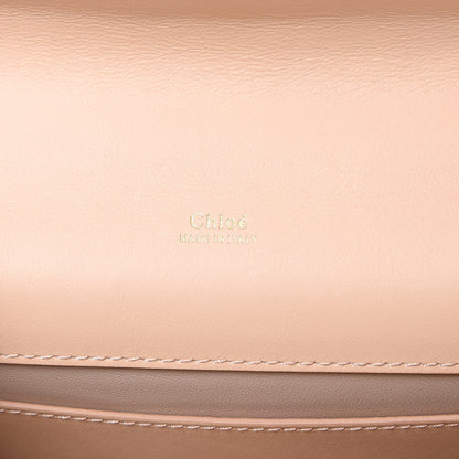 Chloe Calfskin Lizard Embossed Aby Chain Shoulder Bag Delicate Pink 6 of 9