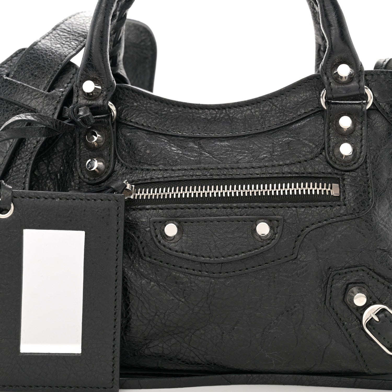 Balenciaga Agneau Classic Silver Hardware Mini City Black 9 of 11