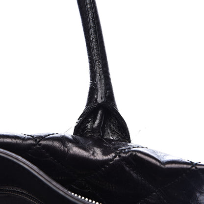 Chanel Glazed Calfskin Quilted Large New Portobello Tote Black 10 of 13