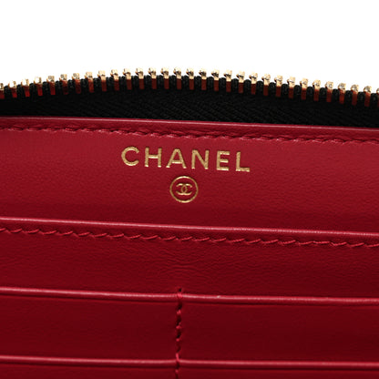 Chanel Shiny Goatskin Quilted Chanel 19 Long Zipped Around Wallet Black 7 of 11