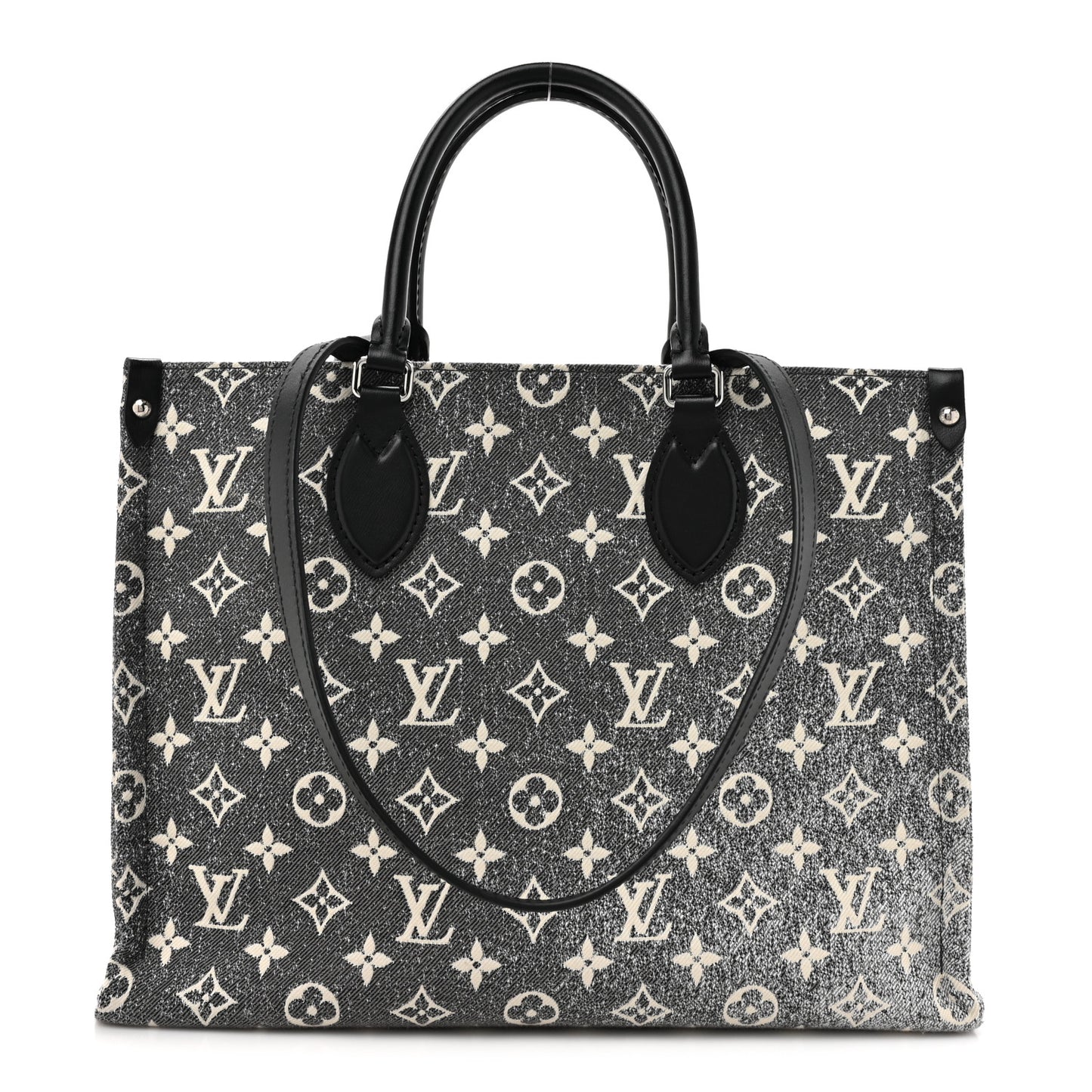 Monogram Jacquard Denim Onthego MM Black