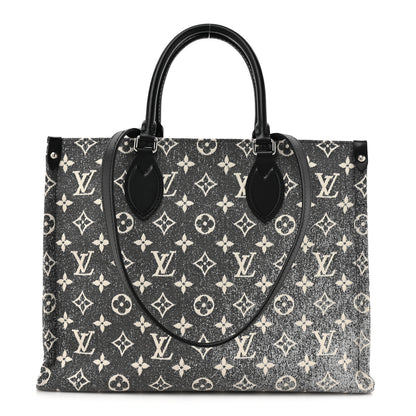 Louis Vuitton Monogram Jacquard Denim Onthego MM Black 1 of 10