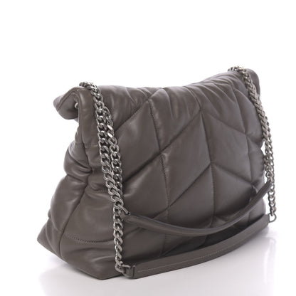 Saint Laurent Calfskin Y Quilted Monogram Medium Loulou Chain Satchel Concrete 2 of 9