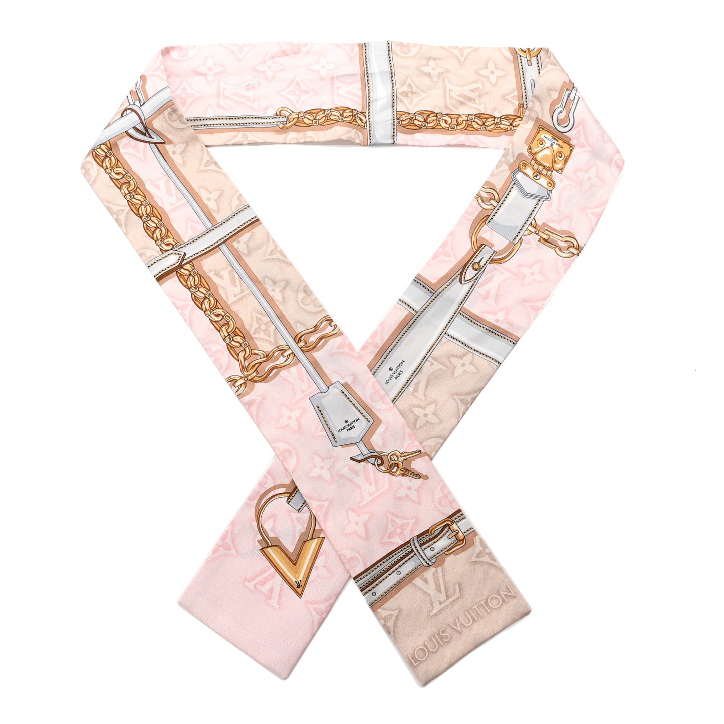 Silk Monogram Confidential Bandeau Light Pink