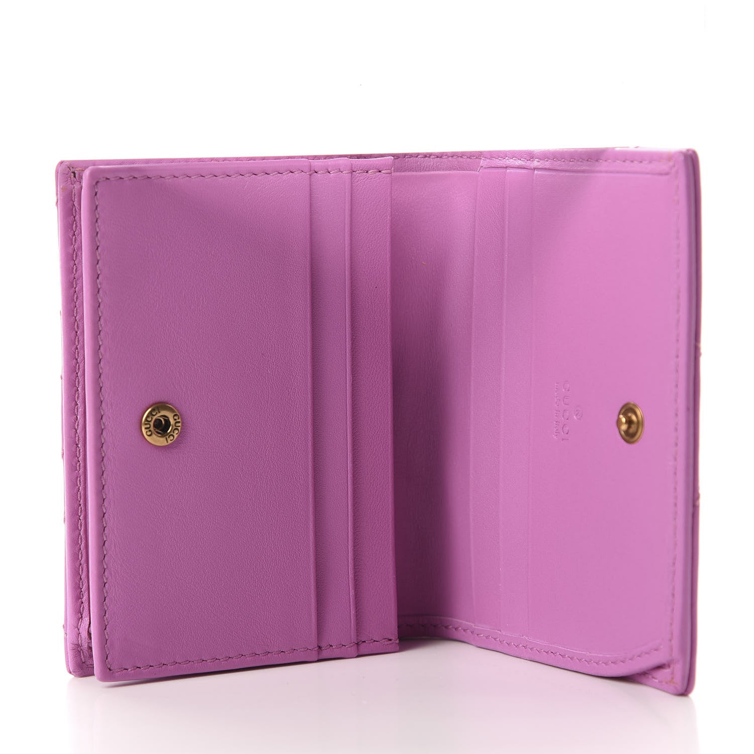 Gucci Calfskin Matelasse GG Marmont Card Case Candy Mousse 5 of 8