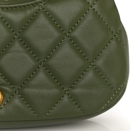 Chanel Calfskin Quilted Coco Mail Clutch With Chain Green 13 of 14