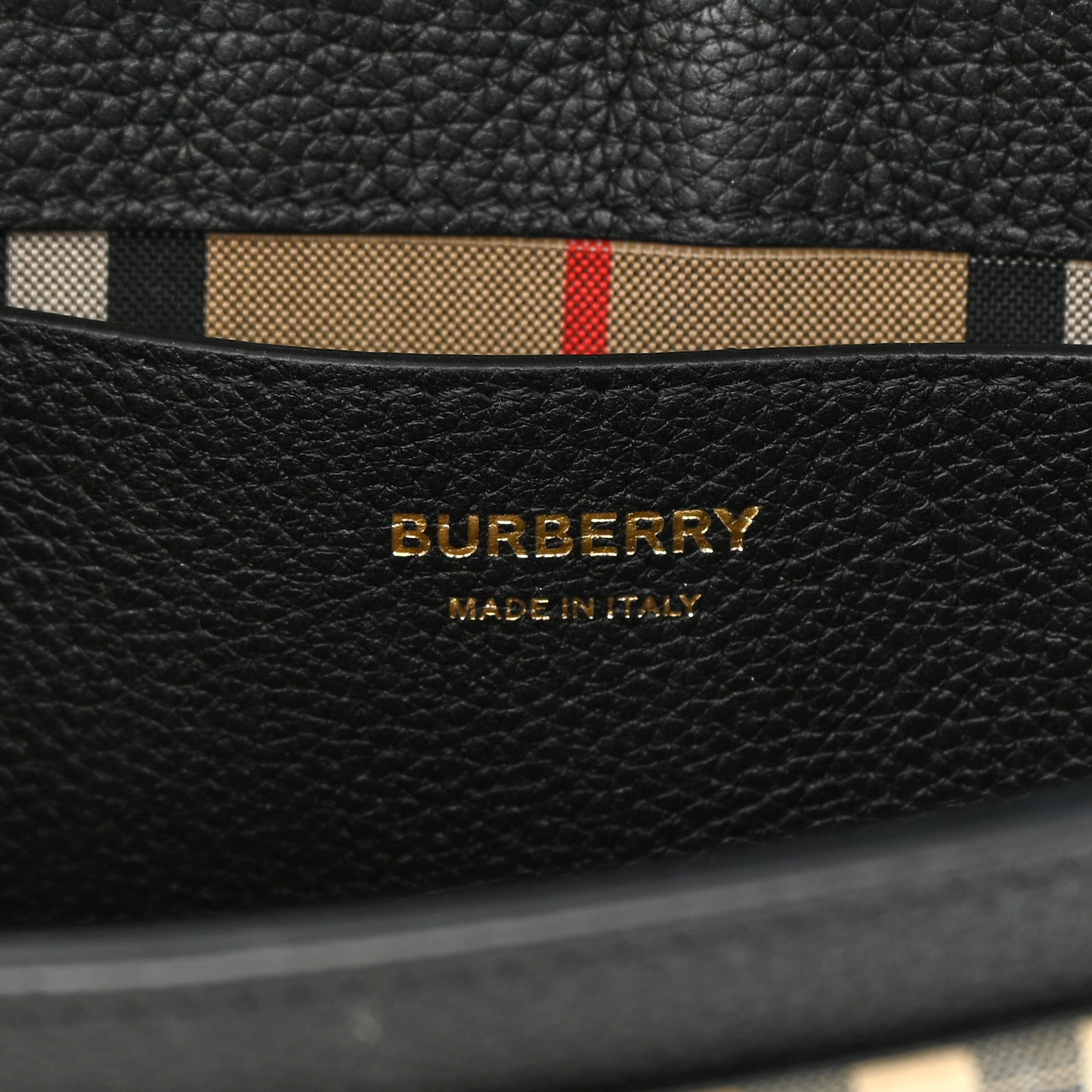 Grainy Calfskin Vintage Check Note Crossbody Bag Black