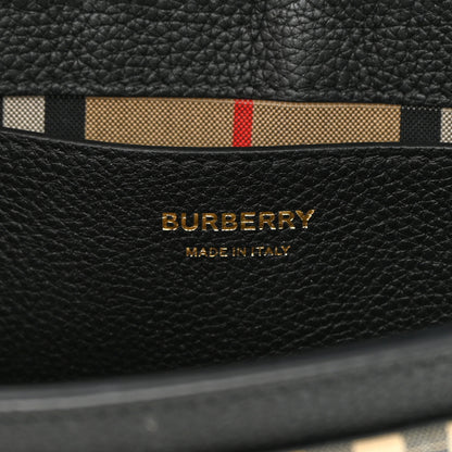 Burberry Grainy Calfskin Vintage Check Note Crossbody Bag Black 6 of 15
