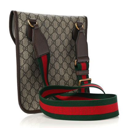 Gucci GG Supreme Monogram Web Medium Neo Vintage Flap Messenger Bag Beige New Acero 3 of 12