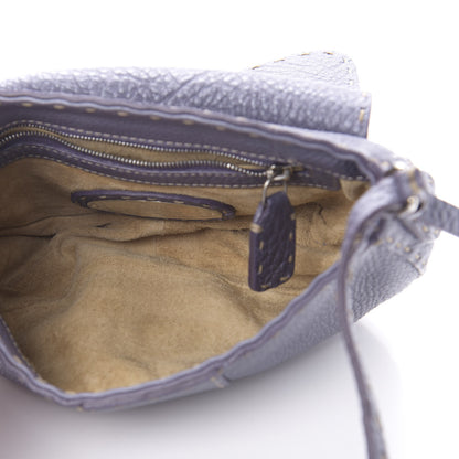 Fendi Calfskin Romano Selleria Mini Flap Bag Purple 5 of 13