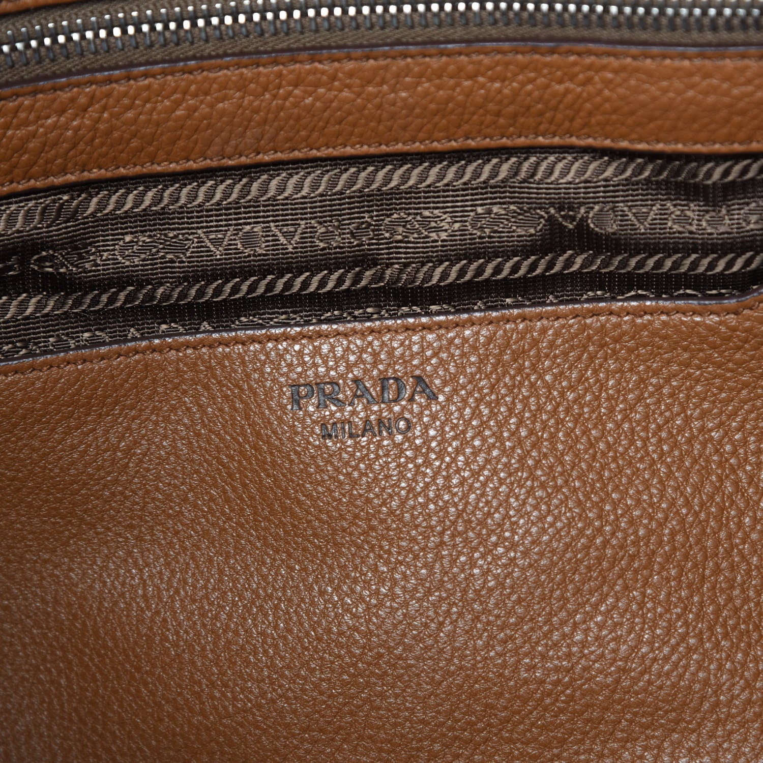 Prada Vitello Daino Tote Cannella 8 of 12