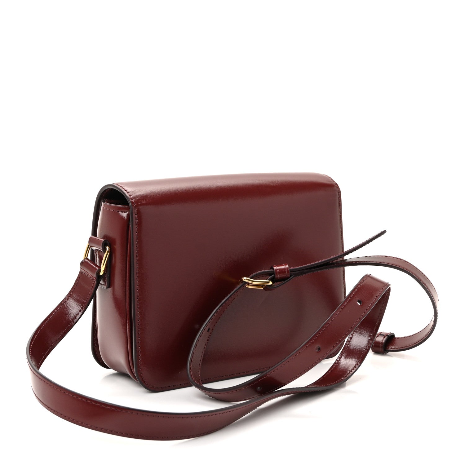 Celine Shiny Calfskin Teen Triomphe Light Burgundy 3 of 10