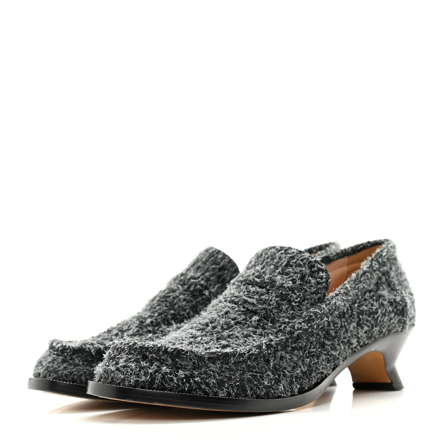 Brushed Suede Comic 90mm Loafers 39 41 Charcoal
