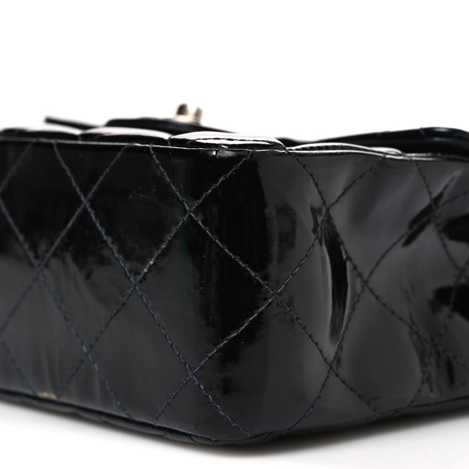 Chanel Patent Calfskin Quilted Mini Square Flap Black 10 of 10