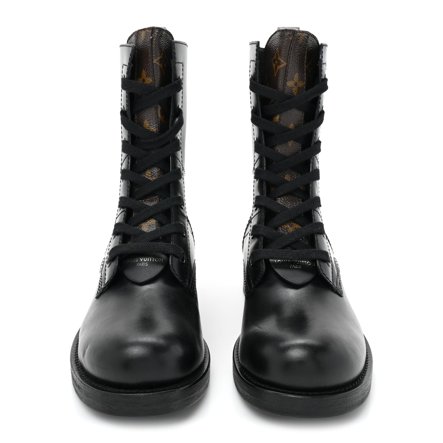 Calfskin Monogram Metropolis Flat Ranger Boots 39 Black