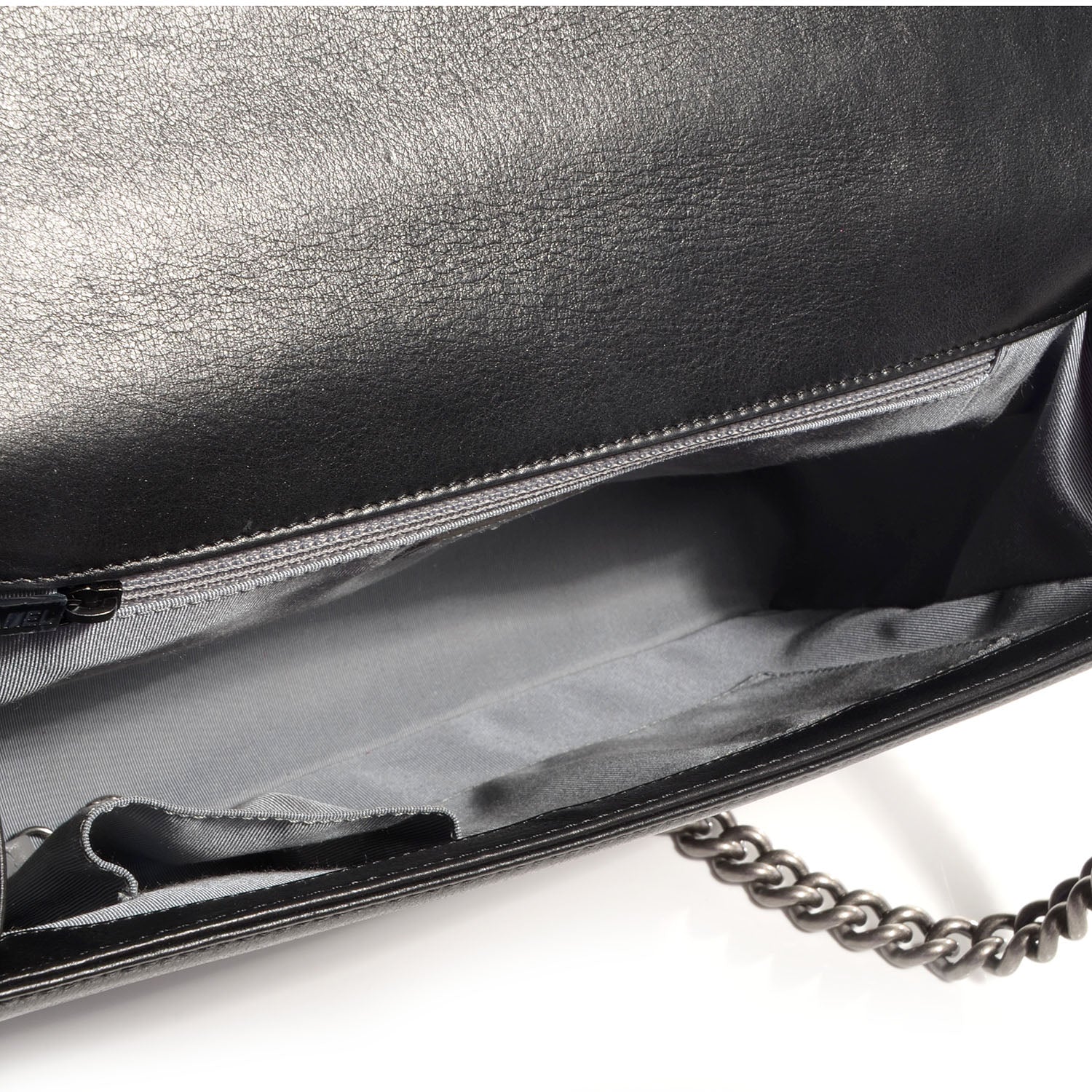 Chanel Metallic Calfskin Large Boy Flap Black 5 of 9