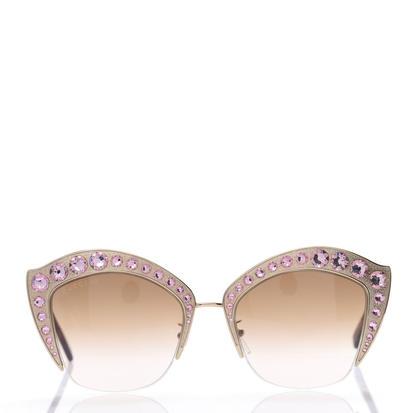 Metal Crystal Cat Eye Sunglasses GG00114S Pink
