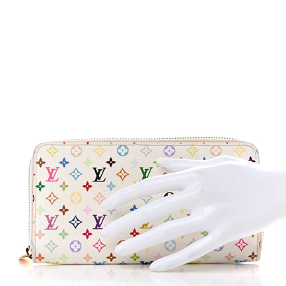 Louis Vuitton Monogram Multicolor Zippy Wallet White Litchi 2 of 9