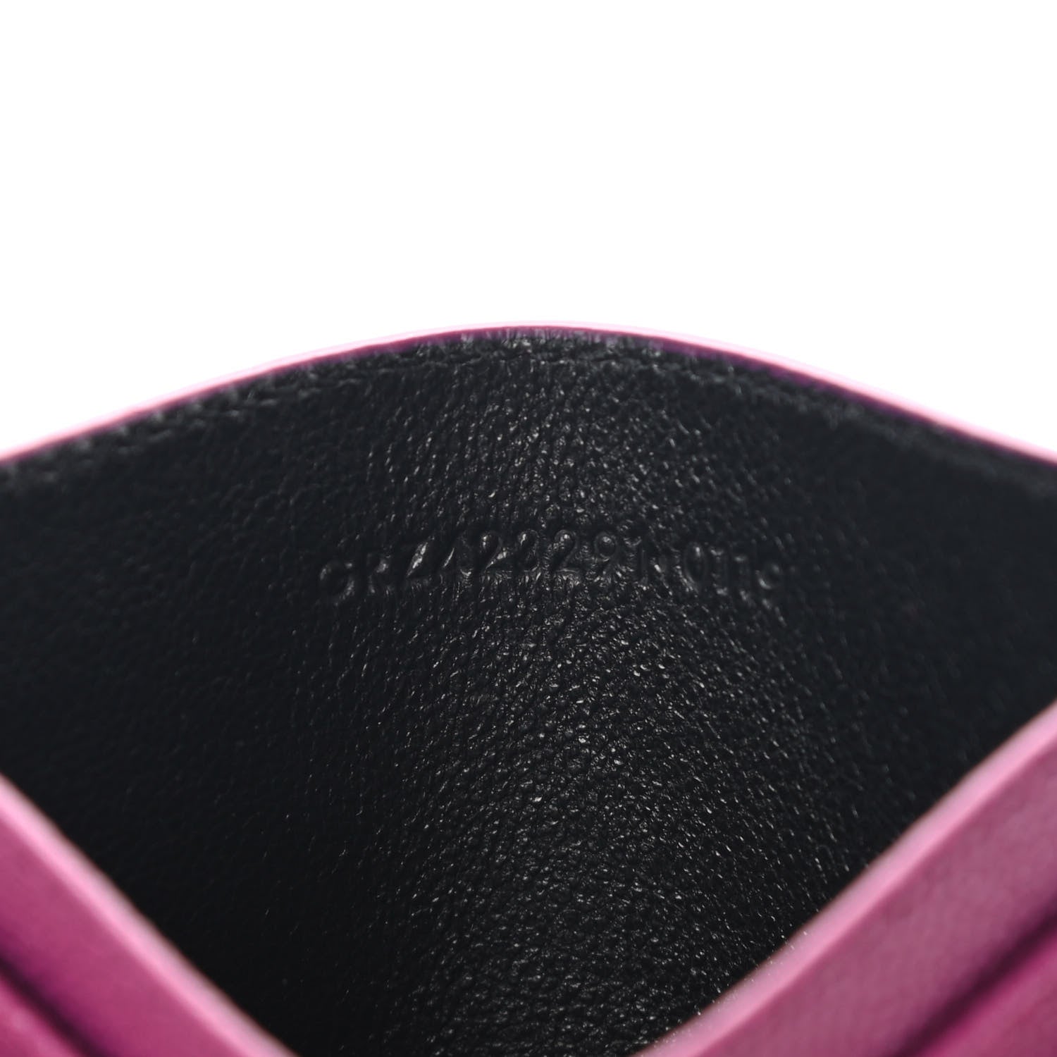 Saint Laurent Grain De Poudre Matelasse Chevron Monogram Credit Card Case Dark Grape 7 of 8