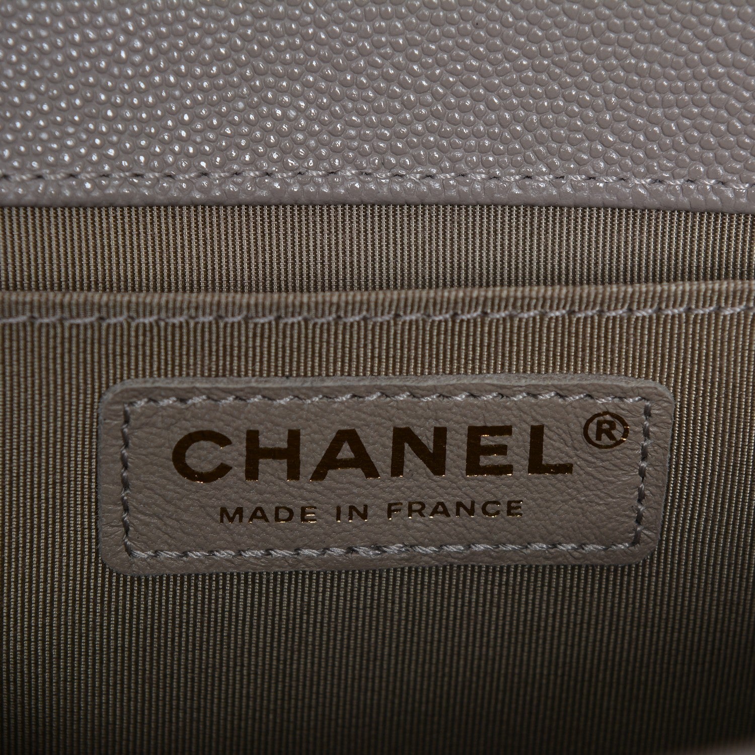 Chanel Caviar Quilted Medium Boy Flap Dark Beige 6 of 7