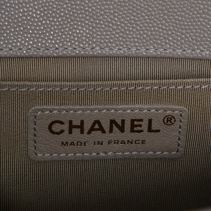 Chanel Caviar Quilted Medium Boy Flap Dark Beige 6 of 7