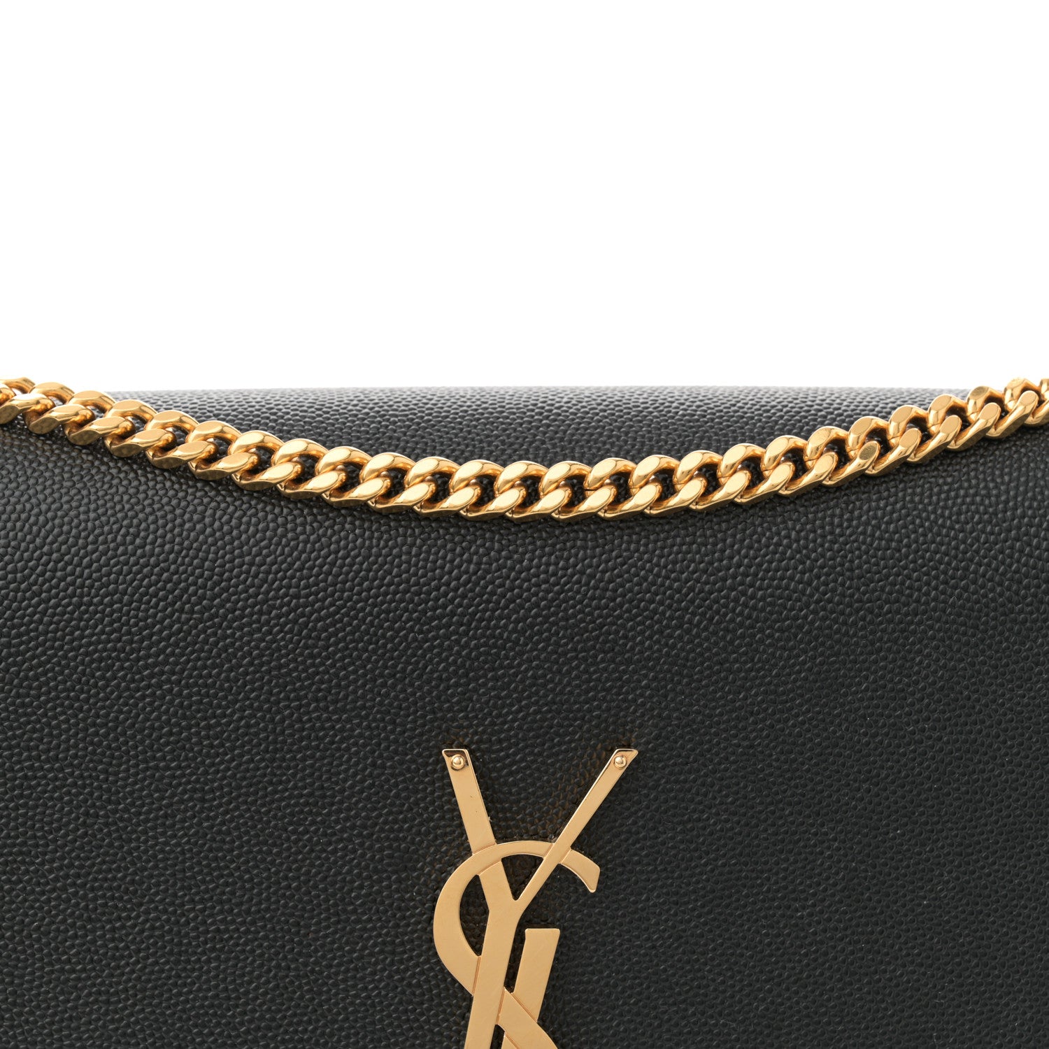 Saint Laurent Grain De Poudre Medium Classic Monogram Kate Satchel Black 8 of 12