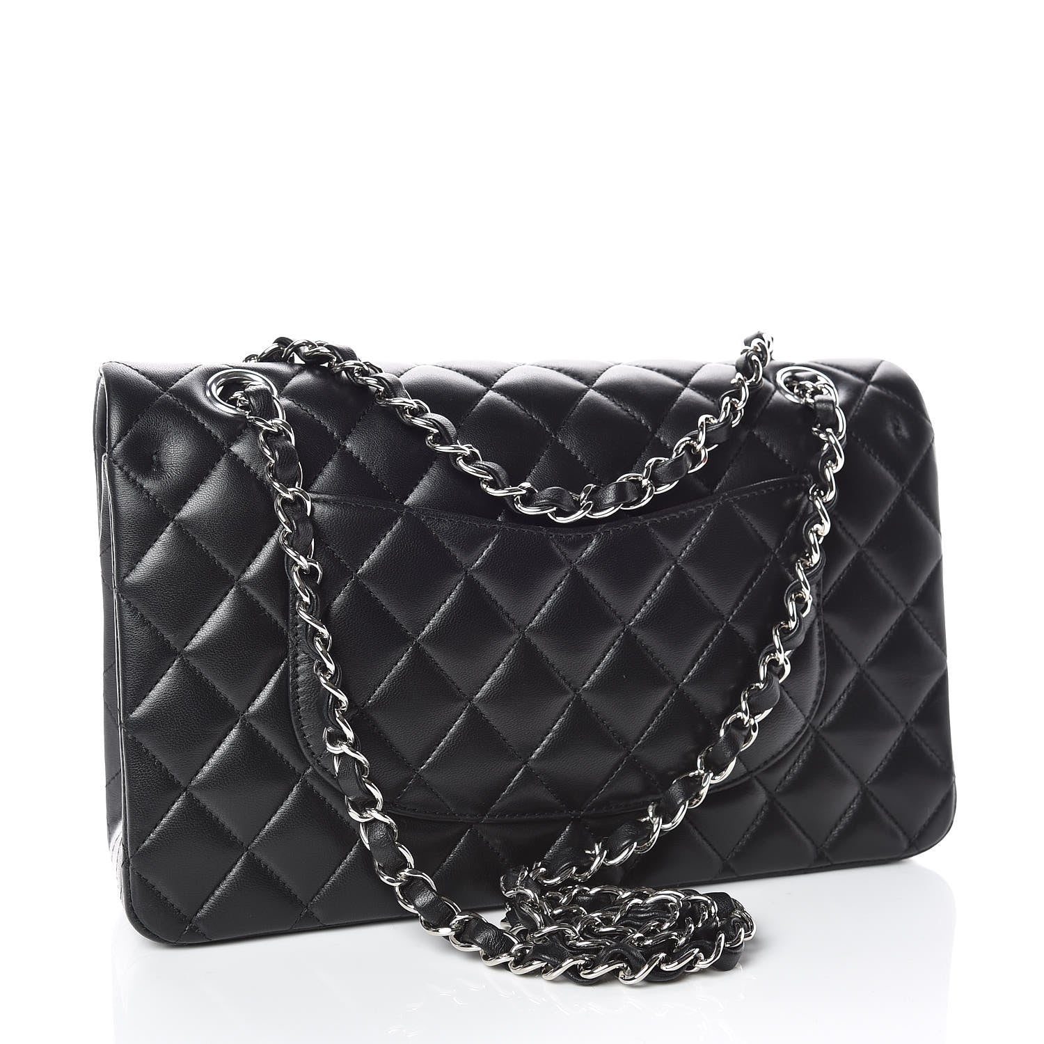Chanel Lambskin Quilted Medium Double Flap Black 3 of 9