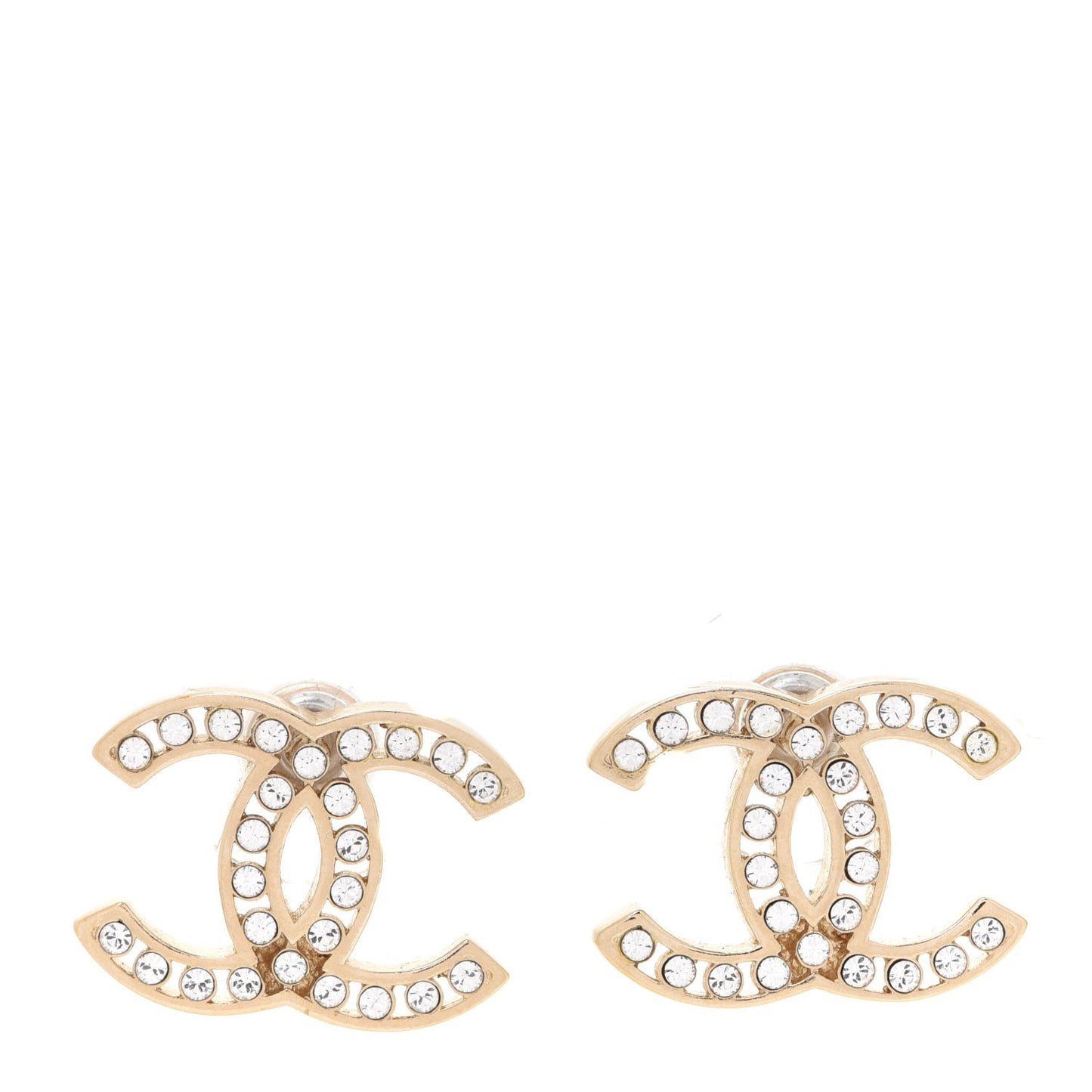 Crystal Mini Timeless CC Earrings Gold