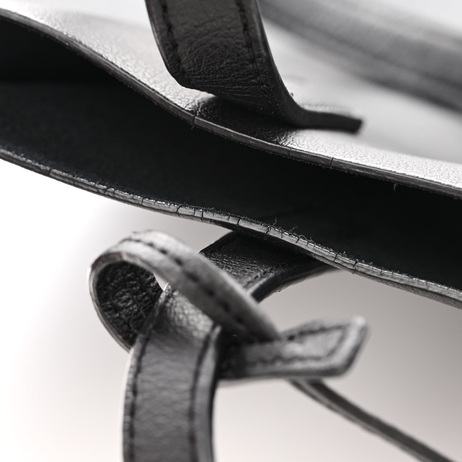 Saint Laurent Calfskin Large Shopping Tote Black 16 of 18