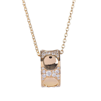 Louis Vuitton 18K Yellow Gold Diamond Empreinte Pendant Necklace 4 of 7