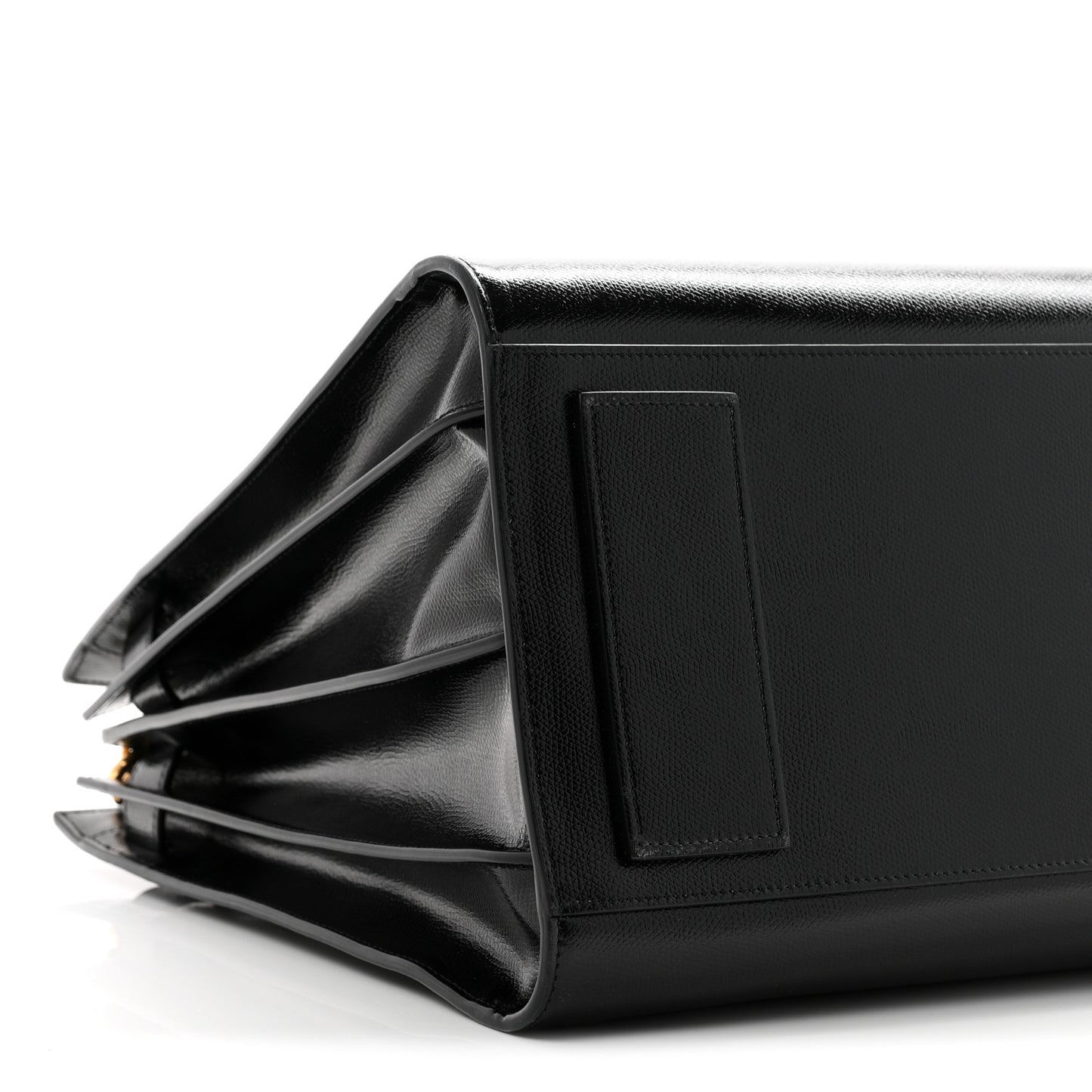 Patent Grain De Poudre Large Souple Sac De Jour Black