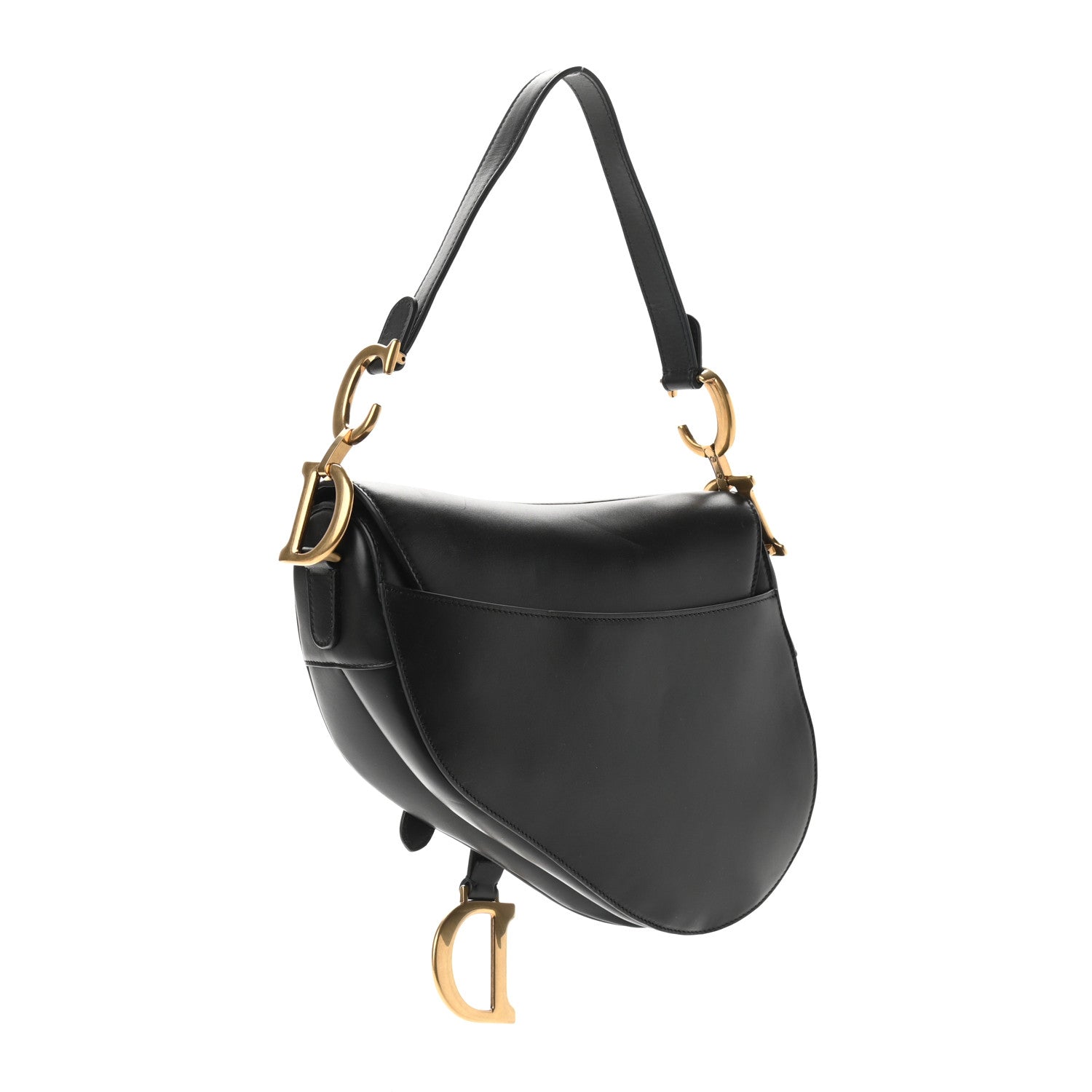 Christian Dior Calfskin Saddle Bag Black 2 of 9