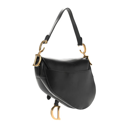 Christian Dior Calfskin Saddle Bag Black 2 of 9