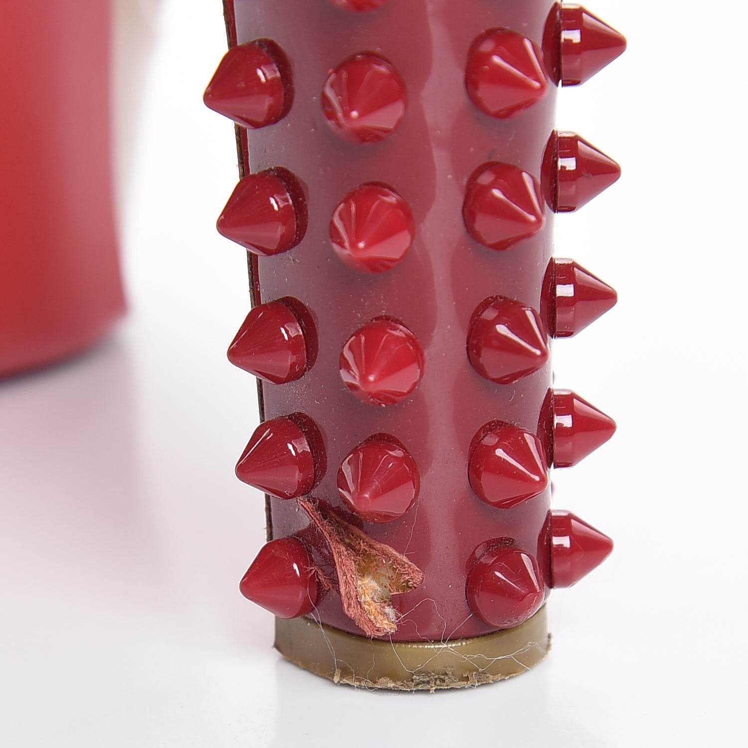 Christian Louboutin Patent Babel Clou 150 Platform Spikes Pumps 41 Nude Red 16 of 21