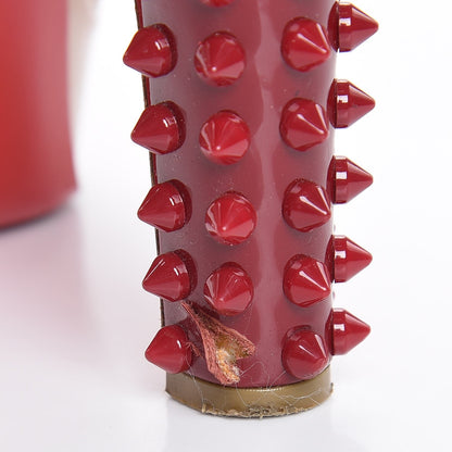 Christian Louboutin Patent Babel Clou 150 Platform Spikes Pumps 41 Nude Red 16 of 21