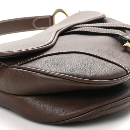 Christian Dior Calfskin Saddle Bag Brown 9 of 10