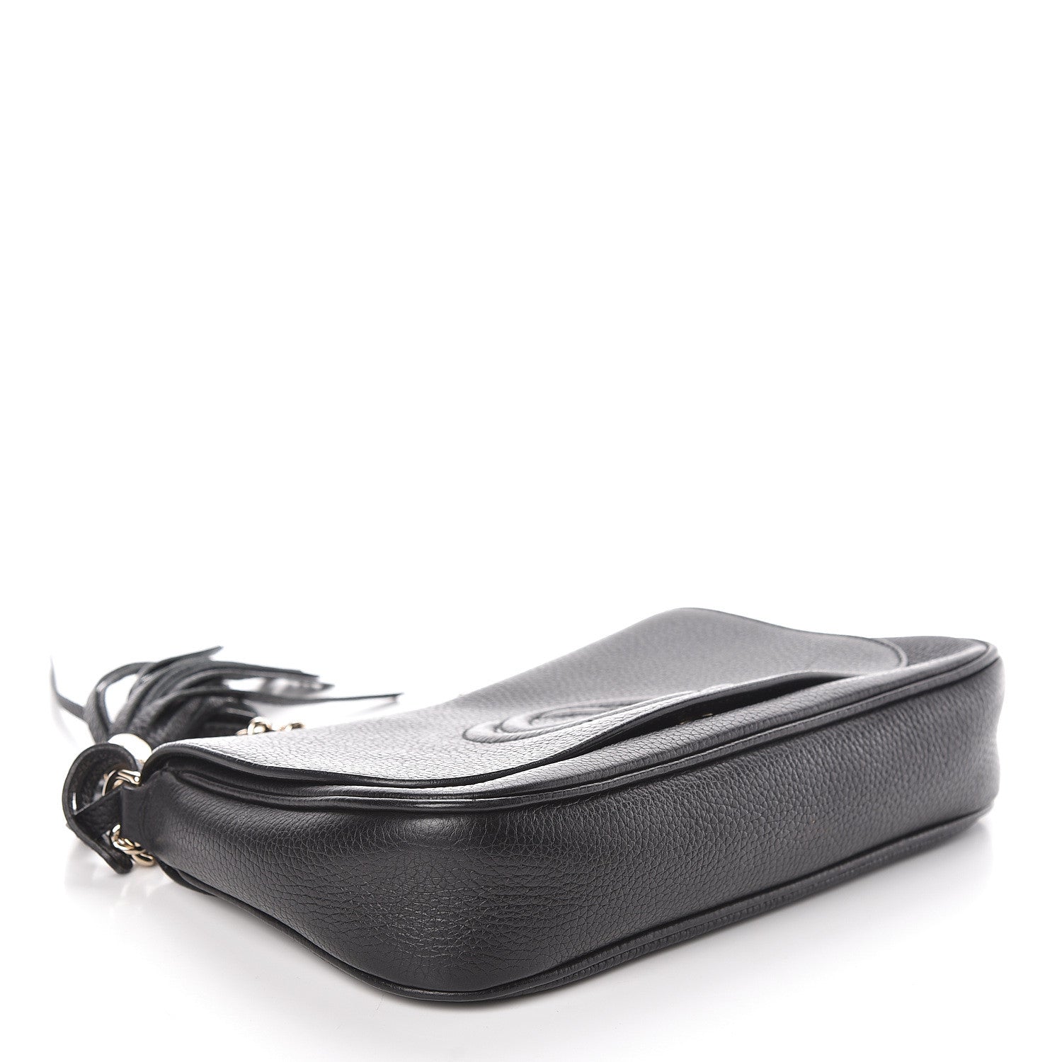 Gucci Pebbled Calfskin Medium Soho Flap Crossbody Black 4 of 8