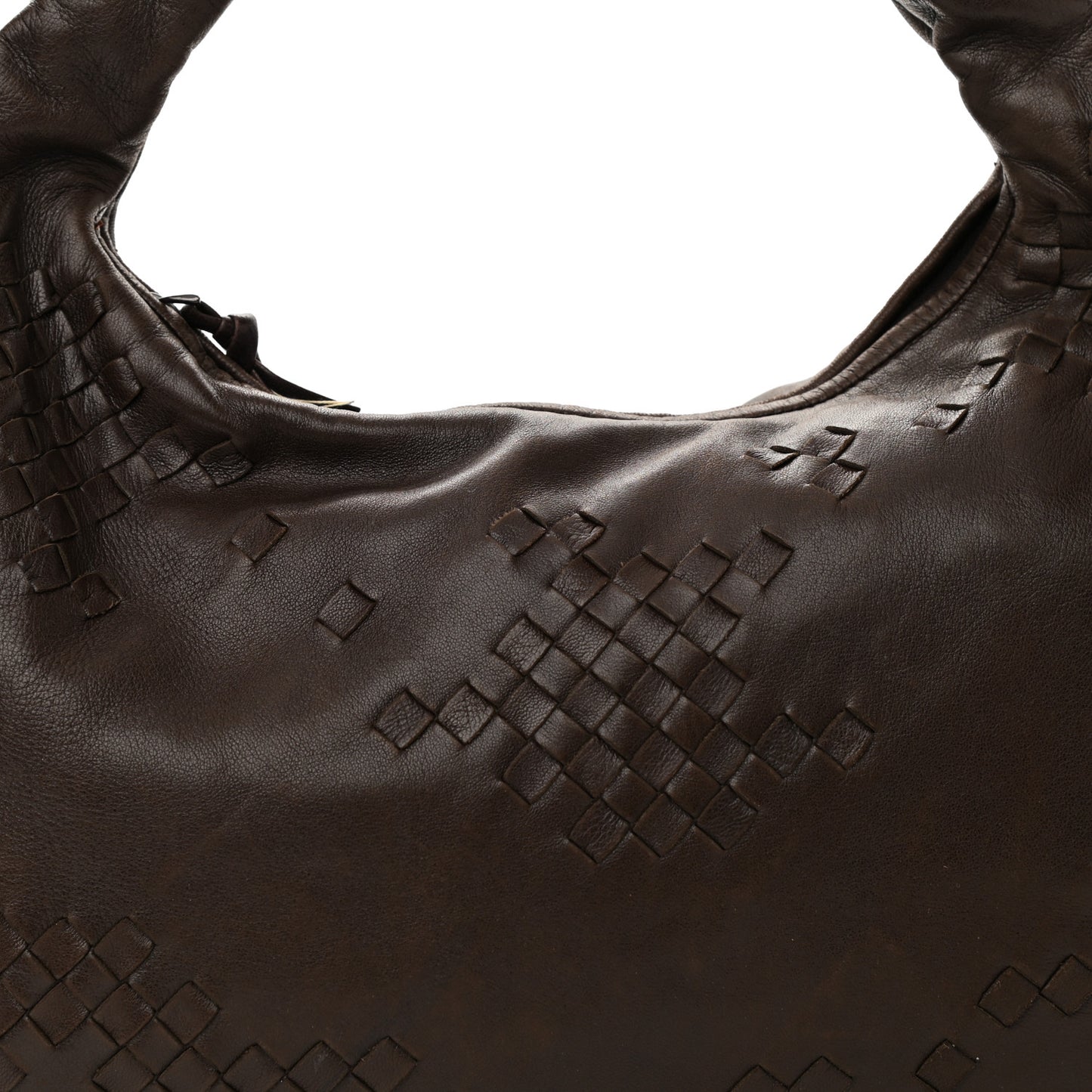 Nappa Intrecciato Medium Veneta Hobo Ebano