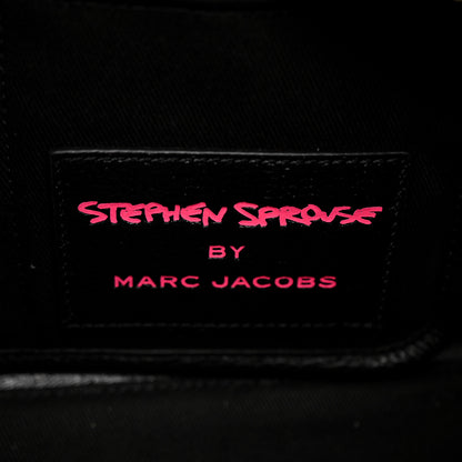 Marc Jacobs X STEPHEN SPROUSE Grained Calfskin Medium The Tote Bag Pink 6 of 11