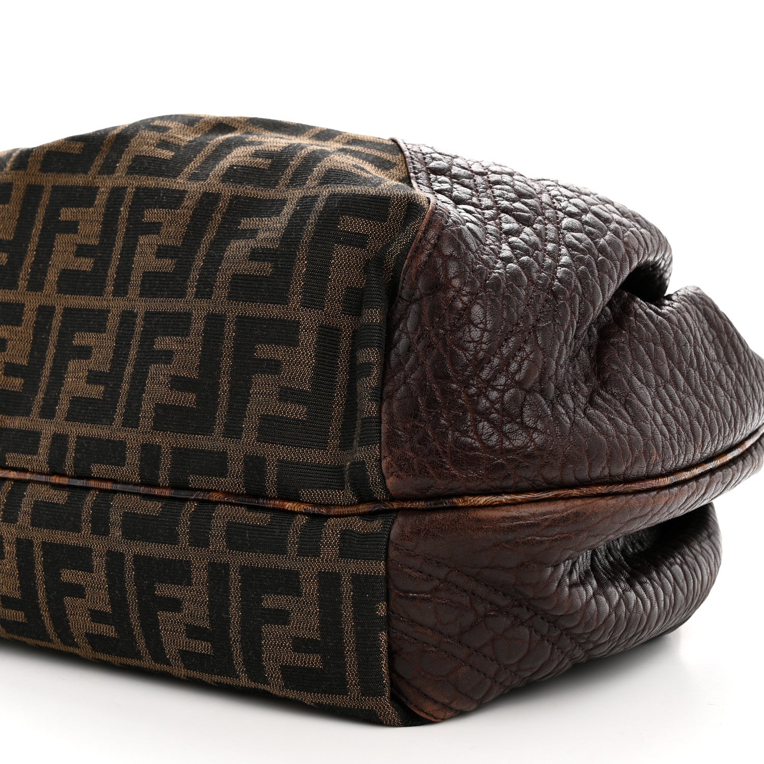 Fendi Zucca Nappa Nuvolata Vitello Tortuga Spy  Tobacco Moro 12 of 13