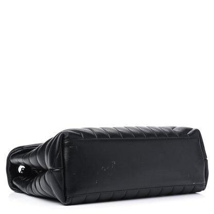 Saint Laurent Calfskin Y Quilted Monogram Medium Loulou Chain Satchel Black 3 of 7
