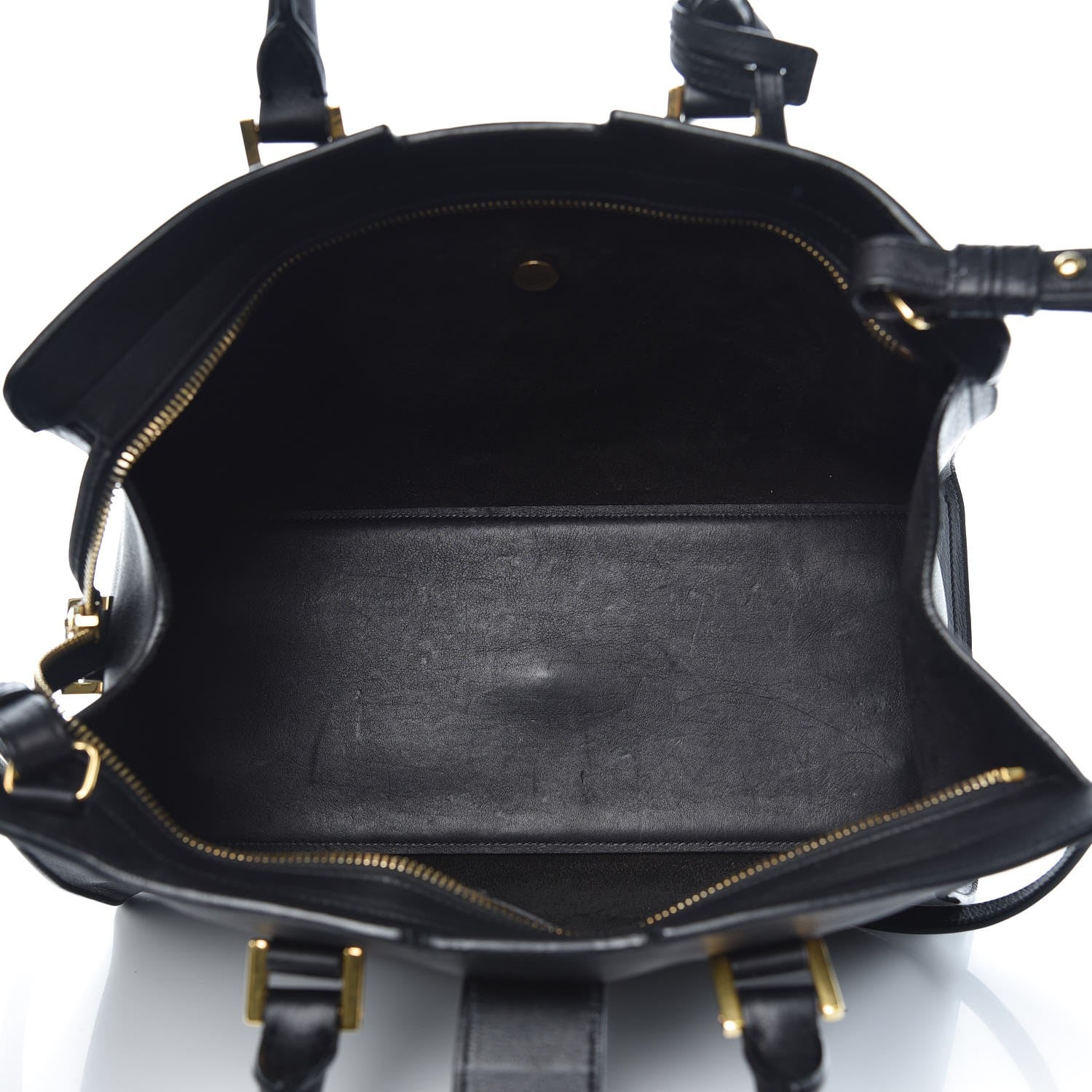 Saint Laurent Smooth Calfskin Small Monogram Cabas Black 6 of 12