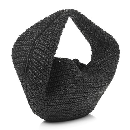 Khaite Raffia Olivia Hobo Black 3 of 9