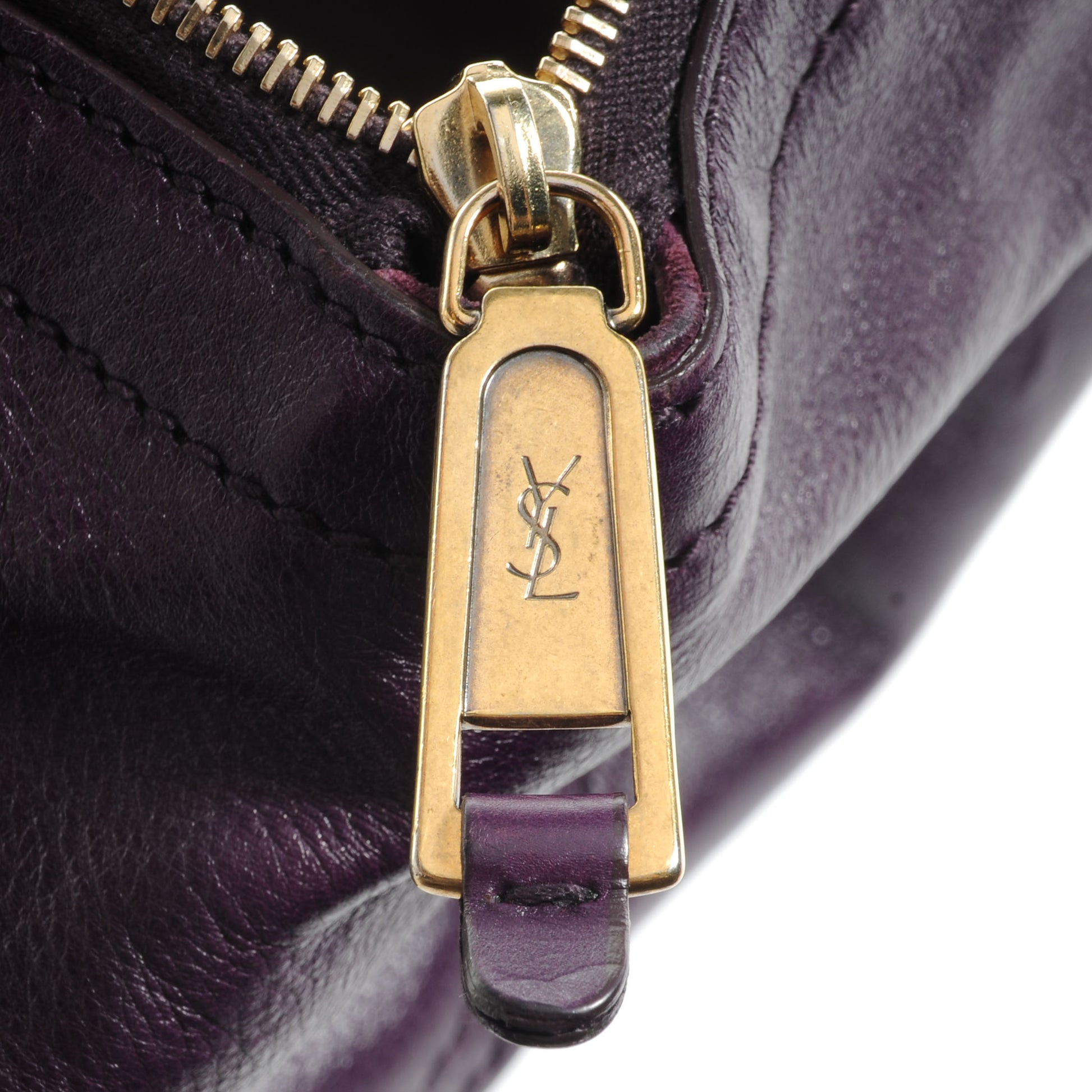 Saint Laurent Leather Medium Downtown Tote Violet 9 of 9